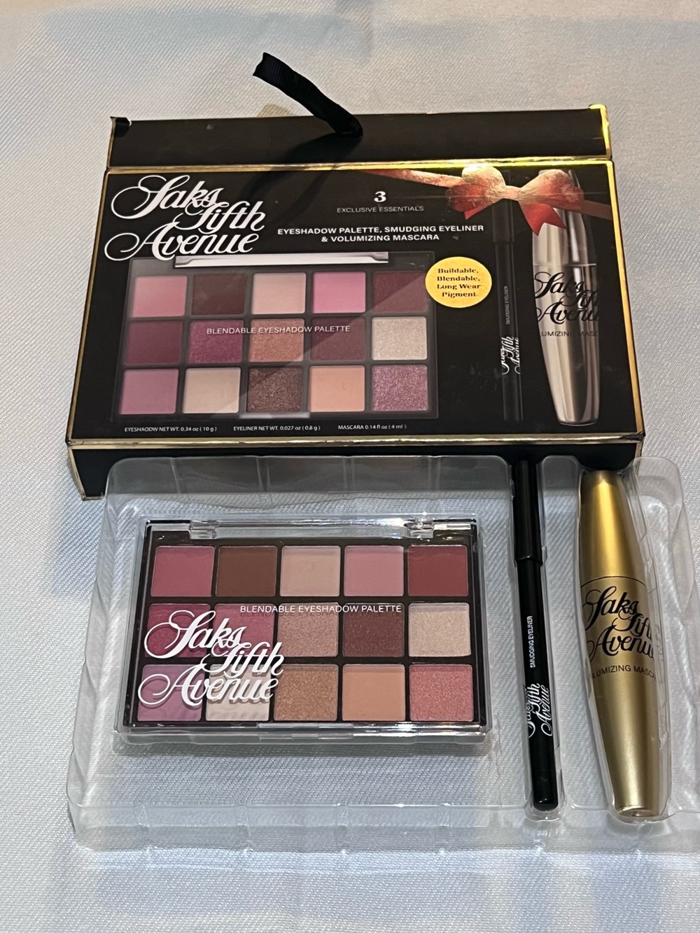 Saks Fifth Avenue Blendable Eyeshadow Palette Set with Mascara & Eyeliner